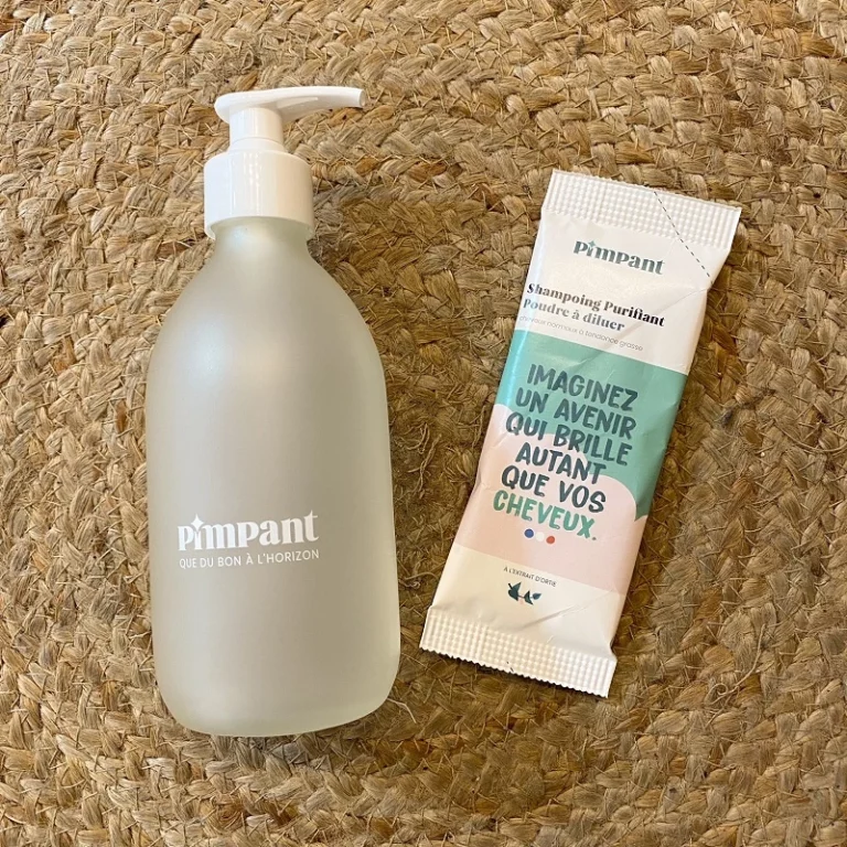 shampoing rechargeable bouteille et recharge purifiant